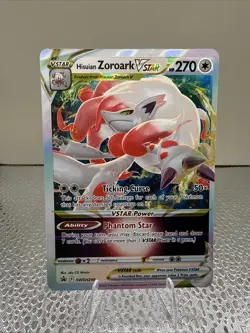 Pokemon Hisuian Zoroark Vstar SWSH298 Black Star Promo Full Art Regular Size NM - Image 1
