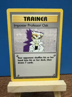 Pokemon TCG Imposter Professor Oak 73/102 Base Set Rare WOTC Vintage Trainer - Image 1
