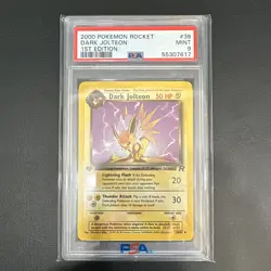 Wizards of the Coast Dark Jolteon 38/82 Team Rocket 1st Ed PSA 9 EN 2000 - Image 1