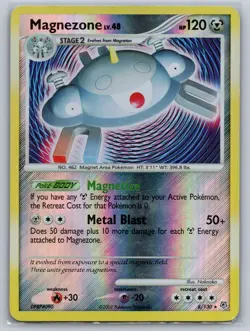 MAGNEZONE 8/130 HOLO RARE DIAMOND & PEARL POKEMON REVERSE HOLO HP - Image 1