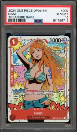 One Piece CCG Nami Treasure Rare ST01-007 PSA 10 Gem Mint - Image 1
