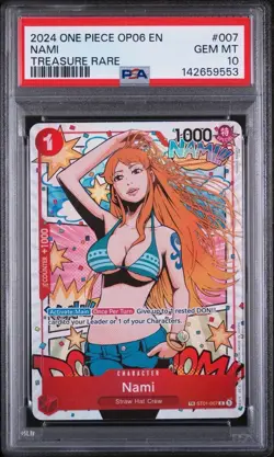 Nami 2024 One Piece Wings of The Captain #ST01-007 Treasure Rare PSA 10 Gem Mint - Image 1