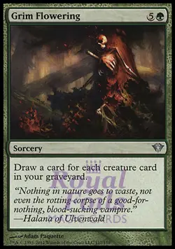 Grim Flowering 2x FOIL DKA MTG Dark Ascension Uncommon NM green - Image 1