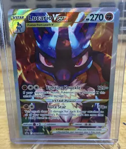 Pokemon TCG Lucario VSTAR SWSH291 Crown Zenith Promo Card Near Mint Condition - Image 1