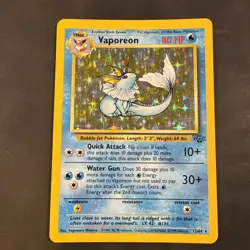 Pokemon TCG Vaporeon Holo Rare Card Jungle, 12/64, Vintage - Image 1