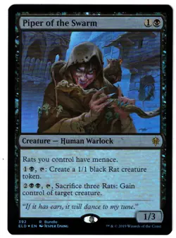 MTG Magic English 1x x1 - Piper of the Swarm FOIL Throne of Eldraine NM-Mint - Image 1