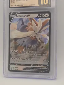 Pokemon Stoutland V Holo #117/163 Battle Styles 2021- CGC Pristine 10 - Image 3