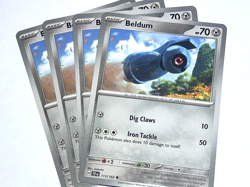 x4 Beldum - 113/162 - Common Pokemon SV05 Temporal Forces M/NM - Image 1