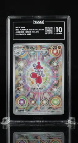 2026 POKEMON ASC EN-ASCENDED HEROES ILLUSTRATION RARE #241 MEDICHAM TAG 10 - Image 1
