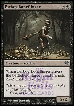 Farbog Boneflinger 4x FOIL DKA MTG Dark Ascension Uncommon 3 MINT 1 NM black - Image 1
