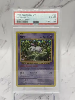 2016 Pokemon Mew 53/108 Evolutions Holo PSA 6 - Image 1