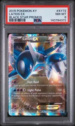 2015 POKEMON XY BLACK STAR PROMOS #XY72 LATIOS EX PSA 8 - Image 1