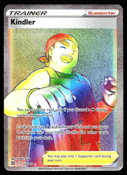 KINDLER 179/172 RAINBOW RARE BRILLIANT STARS POKEMON MP - Image 1