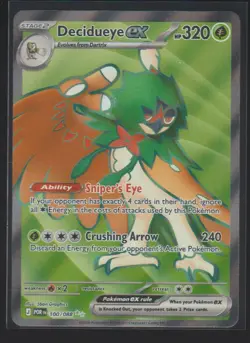 DECIDUEYE EX 100/088 HOLO ULTRA RARE PERFECT ORDER POKEMON HOLO NEAR MINT - Image 1