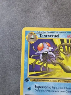 1st Edition Tentacruel 44/62 Uncommon Fossil Pokemon MP - Image 3