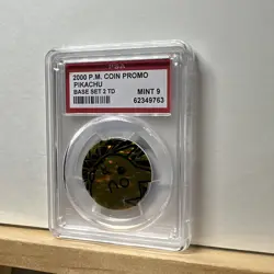 2000 Pokemon Pikachu PSA 9 MT Mint Base Set 2 Theme Deck Promo Coin Vintage! 🔥 - Image 3