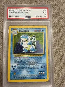 1999 Pokemon Unlimited 2 Blastoise Holo PSA 5 BEAUTY - Image 1