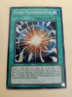 Yugioh! Super Polymerization LCGX-EN101 Secret Rare LP - Image 1