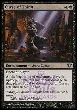 Curse of Thirst 1x FOIL DKA MTG Dark Ascension Uncommon MINT black - Image 1
