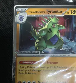 Team Rocket’s Tyranitar Pokemon Center Stamp Promo Destined Rival SEALED 096/182 - Image 5