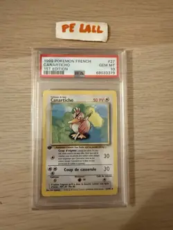 Carte Pokemon Canarticho 27/102 Set de Base Edition 1 PSA 10 GEM MINT 🇫🇷🔥 - Image 1