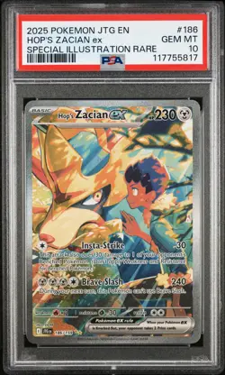 2025 POKEMON JTG EN-JOURNEY TOGETHER #186 HOP'S ZACIAN EX PSA 10 - Image 1