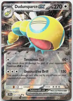Dudunsparce ex 121/159 Double Rare Journey Together Pokemon Near Mint - Image 1