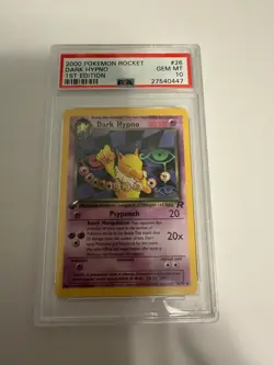 2000 Pokemon Rocket Dark Hypno 1st Edition #26 PSA 10 - Image 1