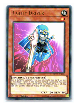 Righty Driver - DUPO-EN032 - Ultra Rare - 1st Edition Yugioh - Image 1