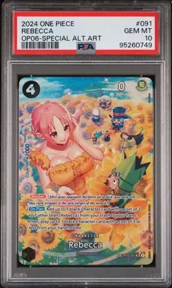 PSA 10 Rebecca SP OP05-091 English One Piece Special Alternate Art - Image 1