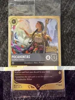 Disney Lorcana Pocahontas Steadfast Traveler Amber Foil 48/P3 PROMO - Image 1