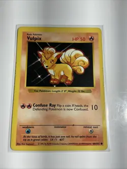 Vulpix 068/102 Base Set (Shadowless) Regular Pokemon Card TCG - Image 1