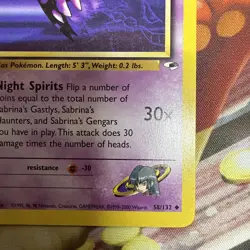 Pokemon Card - Sabrina's Haunter Gym Heroes 58/132 1st Edition - Image 5