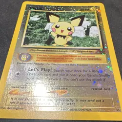 Pichu #35 - Reverse Holo - Wotc Black Star Promo - Pokemon card from 2001! - Image 3