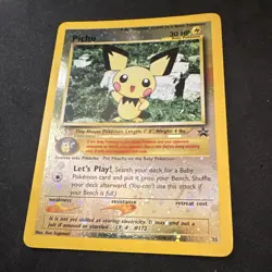 Pichu #35 - Reverse Holo - Wotc Black Star Promo - Pokemon card from 2001! - Image 4