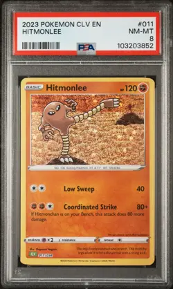 Hitmonlee 011/034 PSA 8 CLV Venusaur & Lugia ex Deck Pokemon 2023 - Image 1
