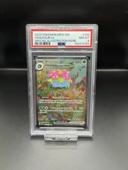 2023 Pokemon Mew EN-151 Venusaur EX Special Illustration Rare PSA 8 #198 - Image 1