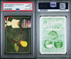 PSA 10 GEM MINT Bellsprout Vs. Meowth Topsun Carddass Vend Pokemon 1998 POP 11 - Image 4