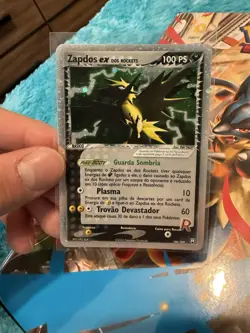 Pokemon Zapdos ex Dos Rockets Holo Unlimited Portuguese LP/EXC 2005 #106/109 - Image 1