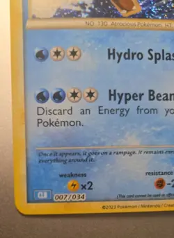 POKEMON Gyarados 007/034 Trading Card Game Classic Holo NMOB - Image 4