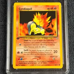 Pokemon Cyndaquil 1st Ed. 56/111 CGC 8.5 NM/M+ Blue Label 2000 Neo Genesis TCG - Image 4