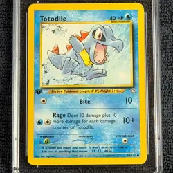 Pokemon Totodile 1st Ed. 80/111 CGC 8.5 NM/Mint+ Blue Label 2000 Neo Genesis TCG - Image 4