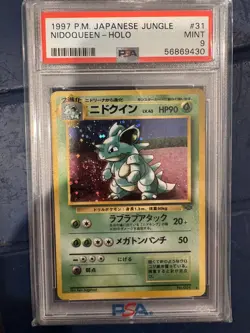 1997 POKEMON JAPANESE JUNGLE #31 NIDOQUEEN-HOLO PSA 9 - Image 1