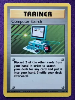 Pokemon tcg Base Computer Search #71/102 Rare MP - Image 1
