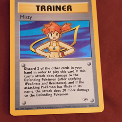 Pokemon Misty Trainer Holo Rare Gym Heroes Unlimited 18/132 Ken Sugimori 2000 - Image 1