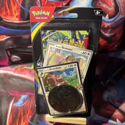Pokemon TCG Mega Evolution Phantasmal Flames Booster Pack Skwovet Greedent Coin - Image 1