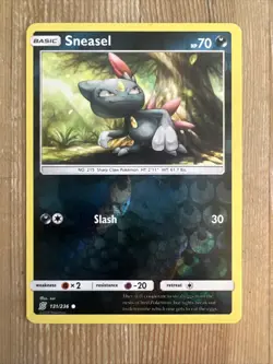 Pokemon TCG Sneasel Unified Minds 131/236 Reverse Holo Common NM - Image 1