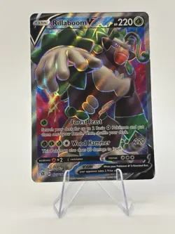 Pokemon Rillaboom V 175/192 Swsh02: Rebel Clash Full Art Ultra Rare Holo English - Image 1
