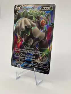 Pokemon Rillaboom V 175/192 Swsh02: Rebel Clash Full Art Ultra Rare Holo English - Image 2