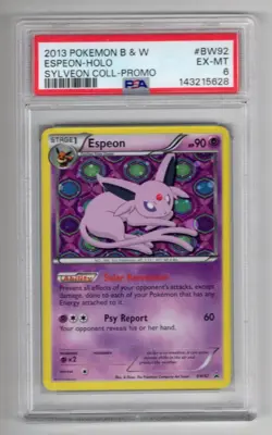 2013 Pokemon B&W Espeon-Holo Promo #BW92 - PSA 6 - Image 1